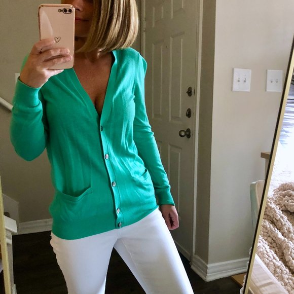 Ann Taylor Turquoise Cardigan - Picture 1 of 4